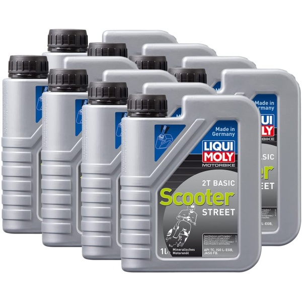 Set 8 Buc Ulei Motor Liqui Moly Motorbike 2T Basic Scooter 1L 1619